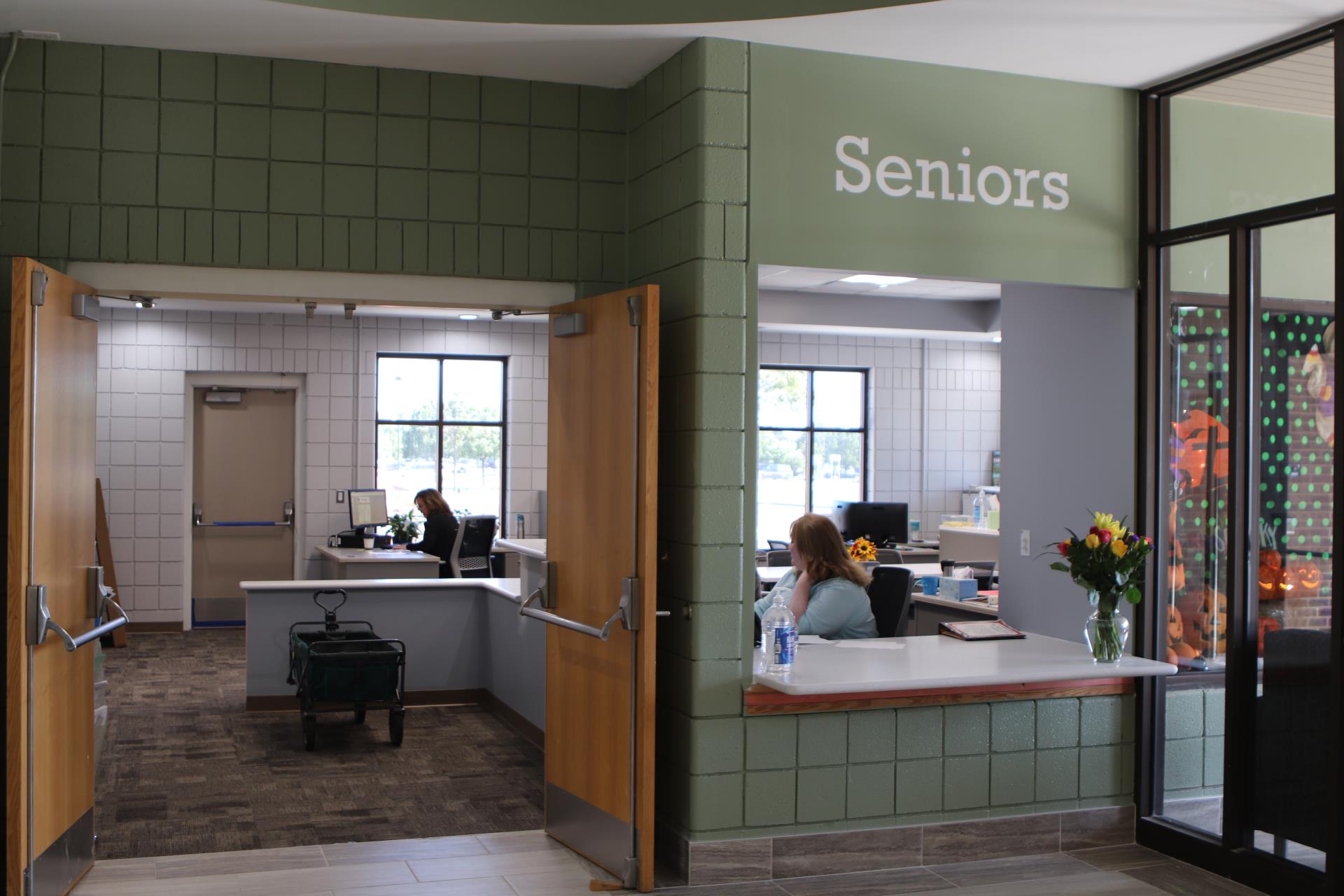 Senior center welcome desk